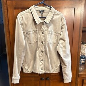 Tribal Beige Denim Jacket